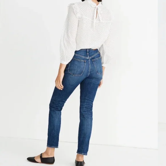 Madewell The High-Rise Slim Boyjean in Barksdale Wash Size 25 - Picture 2 of 7